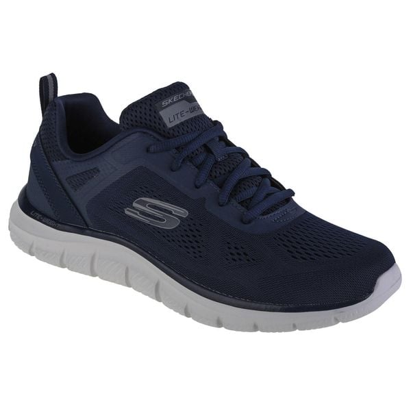 Buty sportowe Sneakersy męskie, Skechers Track-Broader. Niebieskie buty sportowe męskie Skechers, bez zapięcia, trekkingowe. Za 297.68 zł.