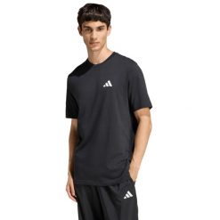 Koszulka męska adidas Outdoor Mountain Biking Graphic. Czarne koszulki sportowe męskie Adidas, l, bez wzorów, z bawełny, bez kołnierzyka, bez ramiączek, na fitness i siłownię. Za 95.99 zł.