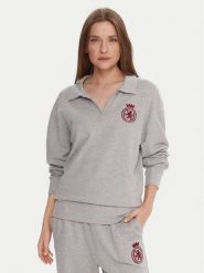Tommy Hilfiger Bluza UW0UW06078 Szary Regular Fit. Szare bluzy damskie Tommy Hilfiger, l, bez wzorów, z bawełny, bez kaptura. Za 279.99 zł.
