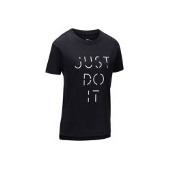 Koszulka Nike JUST DO IT. Czarne t-shirty damskie Nike. W wyprzedaży za 69.99 zł.