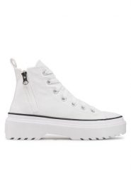 Converse Trampki Chuck Taylor All Star Lugged Lift Hi A03012C Biały. Białe trampki i tenisówki damskie Converse, bez wzorów, z materiału, retro, bez zapięcia. Za 249.99 zł.