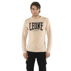 Koszulka na co dzień na siłownię. Brązowe buty sportowe męskie LEONE 1947 APPAREL, bez wzorów, z bawełny, bez kołnierzyka, bez ramiączek, na fitness i siłownię. W wyprzedaży za 108.62 zł.