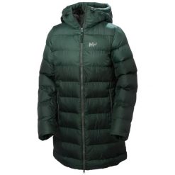 Parka damska z kapturem Helly Hansen Active. Zielone parki damskie Helly Hansen, l, bez wzorów, z materiału, z kapturem. Za 696.55 zł.