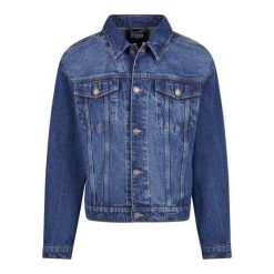 Kwadratowa kurtka dżinsowa Urban Classics Heavy Ounce. Niebieskie kurtki męskie Urban Classics, m, bez wzorów, klasyczne, bez kaptura. W wyprzedaży za 232.00 zł.