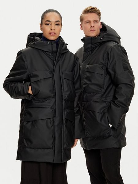 Rains Kurtka zimowa Unisex Askim 15930 Czarny Regular Fit. Czarne kurtki damskie Rains, na zimę, l, bez wzorów, z syntetyku, bez kaptura. Za 1,039.00 zł.