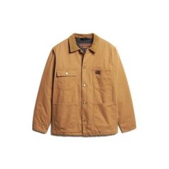 Kurtka z czterema kieszeniami Superdry. Brązowe kurtki męskie Superdry., na zimę, m, z aplikacjami, z bawełny, casualowe, bez kaptura. Za 468.05 zł.