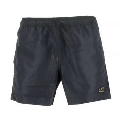 Szorty kąpielowe męskie EA7 Emporio Armani Gold Label Boxer. Czarne krótkie spodenki sportowe męskie EA7, m, bez wzorów, z materiału, na fitness i siłownię. Za 269.99 zł.