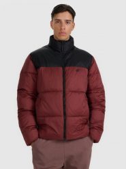 4F Kurtka puchowa z wypełnieniem syntetycznym męska - czerwona L. Czerwone kurtki męskie 4f, na zimę, l, bez wzorów, z materiału, bez kaptura. W wyprzedaży za 239.99 zł.