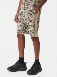 Guess Szorty sportowe Z6RD00 K9YI1 Beżowy Regular Fit. Brązowe krótkie spodenki sportowe męskie Guess, m, z aplikacjami, z bawełny. Za 299.99 zł.