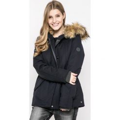 Marc O'Polo - Kurtka. Niebieskie kurtki damskie Marc O'Polo, bez wzorów, z bawełny, długie, z kapturem. W wyprzedaży za 499.90 zł.