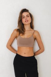 STANIK LEO TAUPE M - Flawless. T-shirty damskie Flawless, m, bez wzorów, z bawełny, klasyczne, bez kołnierzyka. Za 147.00 zł.
