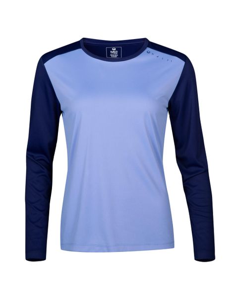 Koszulka damska Halti Salves LS. Fioletowe koszulki sportowe damskie Halti, s, bez wzorów, z materiału, sportowe, bez kołnierzyka. Za 174.99 zł.
