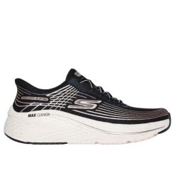 Damskie buty do biegania Skechers Max Cushioning Elite 2.0 Kaplan. Czarne obuwie sportowe damskie Skechers, bez wzorów, z materiału, do biegania. Za 490.50 zł.