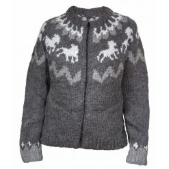 Damski sweter z wełny Karlslund Tölta. Szare swetry damskie KARLSLUND, na zimę, bez wzorów, z wełny, eleganckie, bez kołnierzyka, bez ramiączek, bez kaptura. Za 789.50 zł.