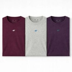 T-SHIRT MĘSKI 4F KOSZULKA LIMITOWANA KOMPLET ZESTAW 3 SZTUKI XXL M3947 SS26. Koszulki sportowe męskie 4f, m, bez wzorów, z bawełny, bez kołnierzyka, bez ramiączek, na fitness i siłownię. Za 113.50 zł.