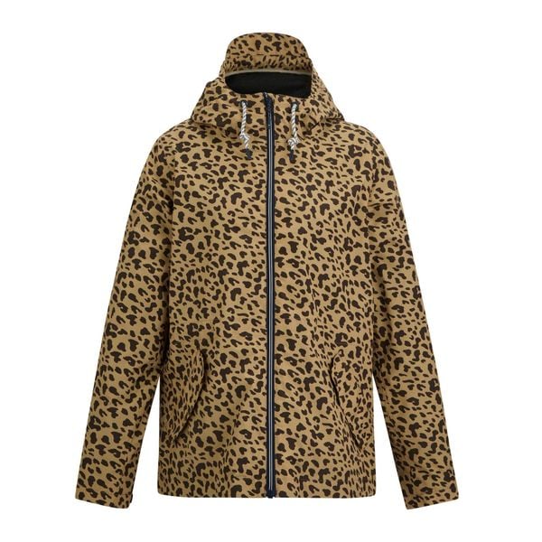 Damska Kurtka Bayletta Leopard Print Waterproof Jacket. Czarne kurtki damskie Regatta, m, bez wzorów, z dżerseju, z kapturem. Za 392.99 zł.