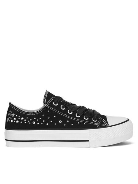 DeeZee Trampki WFA2791-1 Czarny. Czarne trampki i tenisówki damskie DeeZee, bez wzorów, z materiału, bez zapięcia. Za 57.99 zł.