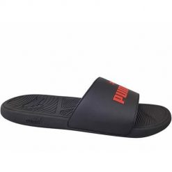 Klapki męskie Puma Cool Cat na basen. Czarne klapki męskie Puma, bez wzorów, z materiału. Za 119.00 zł.