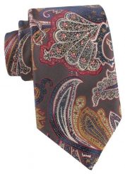 Elegancki Krawat Chattier - Kolorowy w Orientalny Wzór. Krawaty i muchy Chattier, bez wzorów, z tkaniny, eleganckie. Za 55.00 zł.