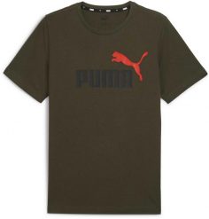 Puma Koszulka Ess+ 2 Col Logo 58675976. Zielone koszulki sportowe męskie Puma, s, bez wzorów, z bawełny, bez kołnierzyka, bez ramiączek, na fitness i siłownię. Za 107.01 zł.