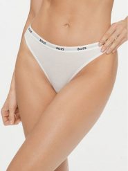 Boss Stringi 50502752 Biały. Białe stringi damskie Boss, xl, bez wzorów, z wiskozy. Za 69.99 zł.
