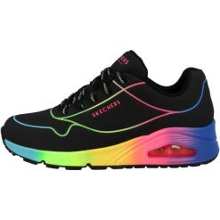 Buty do chodzenia damskie Skechers Uno Pop OF Sunshin. Czarne obuwie sportowe damskie Skechers, bez wzorów, z materiału, trekkingowe. Za 485.00 zł.