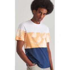 T-shirt w bloki kolorów - Pomarańczowy. T-shirty męskie marki Reserved. Za 39.99 zł.
