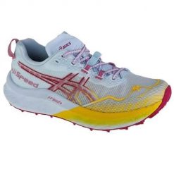 Buty do biegania damskie Asics FUjispeed 2. Czerwone obuwie sportowe damskie Asics, bez wzorów, z materiału, do biegania. Za 717.55 zł.