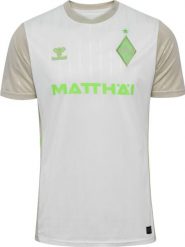 Koszulka Wyjazdowa Werderu Brema 2025/26. Białe koszulki sportowe damskie Hummel, l, bez wzorów, z materiału, bez kołnierzyka, bez ramiączek, na fitness i siłownię. Za 421.50 zł.