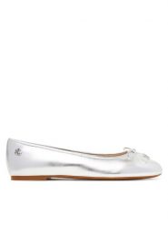 LAUREN RALPH LAUREN Baleriny Jayna 802978836001 Srebrny. Szare baleriny damskie Lauren Ralph Lauren, bez wzorów, ze skóry, bez obcasa. Za 379.99 zł.