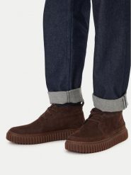 Clarks Trzewiki Torhill LaceHi 26184694 Brązowy ciemny. Brązowe botki męskie Clarks, bez wzorów, z nubiku, bez zapięcia. Za 569.99 zł.