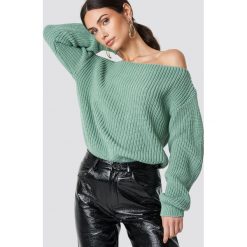 Glamorous Sweter z odkrytymi ramionami - Turquoise. Szare swetry damskie Glamorous, z dzianiny. Za 141.95 zł.