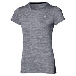 Koszulka do biegania damska Mizuno Impulse Core Tee lekka. Szare koszulki sportowe damskie Mizuno, s, bez wzorów, sportowe, bez kołnierzyka. Za 109.99 zł.