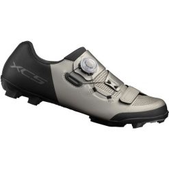 MTB - Buty kolarskie SH-XC502, srebrny. Szare buty sportowe męskie Shimano, bez zapięcia, do biegania. Za 688.40 zł.