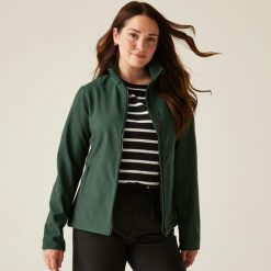 Softshell roboczy damski Ablaze. Niebieskie kurtki damskie Regatta, na jesień, bez wzorów, z softshellu, bez kaptura, trekkingowe. Za 199.99 zł.