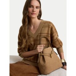 Torebka LAUREN RALPH LAUREN. Brązowe torebki do ręki damskie Lauren Ralph Lauren, bez wzorów, klasyczne, bez dodatków. Za 1,899.00 zł.