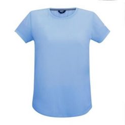Damska koszulka z krótkim rękawem i siateczką Mindo Anti-Insect. Niebieskie t-shirty damskie Regatta, bez wzorów, z poliesteru, bez kołnierzyka. W wyprzedaży za 89.99 zł.