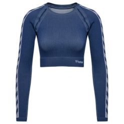 Damska koszulka z długim rękawem Hummel MT Blaze. Niebieskie koszulki sportowe damskie Hummel, l, bez wzorów, z materiału, bez kołnierzyka, bez ramiączek, do piłki nożnej. Za 167.00 zł.