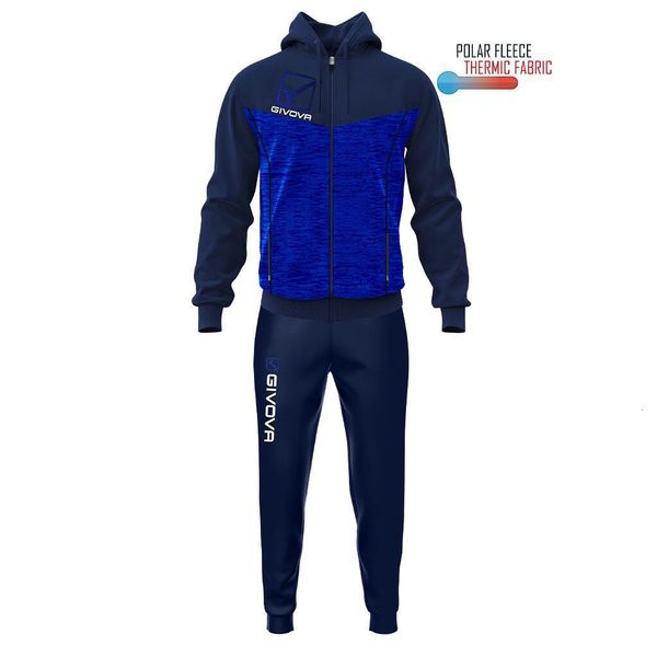 Givova Tuta Visa Melange z kapturem i podszewką polarfleece, 4XS. Czarne spodnie sportowe dla chłopców Givova, bez wzorów, z dresówki, sportowe, na jogę i pilates. Za 239.99 zł.