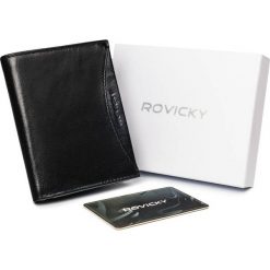 Rovicky Portfel męski z naturalnej skóry licowej z przegródką na zdjęcie Rovicky Nie dotyczy. Portfele męskie ROVICKY, bez wzorów, ze skóry. Za 118.26 zł.