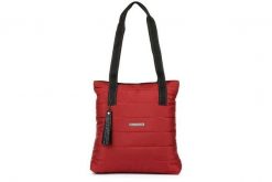 Shopperka pikowana BELTIMORE bordowa W90. Czerwone torebki do ręki damskie bez wzorów, z tworzywa sztucznego, pikowane, bez dodatków. Za 89.90 zł.