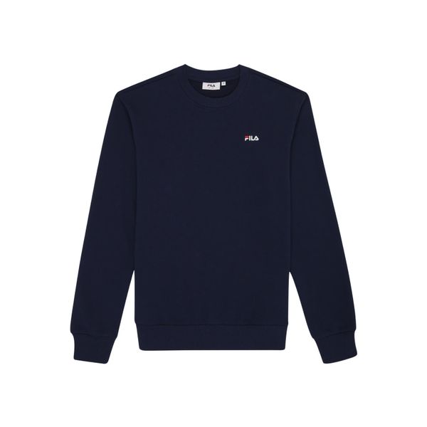 Bluza Fila Leverano. Niebieskie bluzy męskie Fila, l, bez wzorów, z materiału, bez kaptura, na fitness i siłownię. Za 222.70 zł.