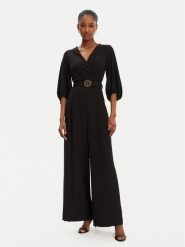 Rinascimento Kombinezon CFC0122546003 Czarny Regular Fit. Czarne sukienki damskie Rinascimento, l, bez wzorów, z syntetyku, bez kołnierzyka, bez ramiączek. Za 529.99 zł.