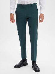Strellson Spodnie z zawartością wełny - Melvin Mężczyźni Slim Fit zielony, 46. Zielone eleganckie spodnie męskie Strellson, m, bez wzorów, z wełny. Za 599.95 zł.