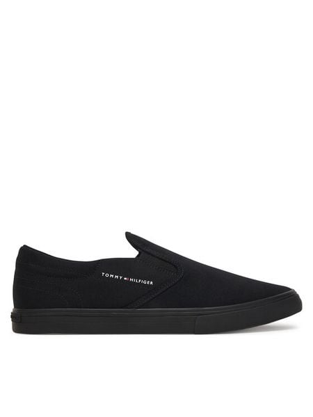 Tommy Hilfiger Tenisówki Vulc Core Slip On FM0FM05689 Czarny. Czarne trampki męskie Tommy Hilfiger, bez wzorów, z materiału, bez zapięcia. Za 179.99 zł.