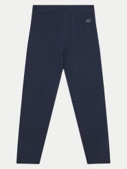 4F Legginsy 4FJWMM00TTIGF178 Granatowy Slim Fit. Niebieskie legginsy dla dziewczynek 4f, bez wzorów, z bawełny. Za 49.99 zł.
