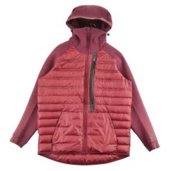 Second life - Męskie Nike Tech Bordeaux Puchowa Kurtka - Stan dobry. Czerwone kurtki męskie Nike, m, bez wzorów, z puchu, casualowe, bez kaptura. Za 211.46 zł.