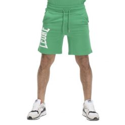 Bluza z bawełna z sznurek regulacyjny na co dzień. Zielone bluzy sportowe męskie LEONE 1947 APPAREL, bez wzorów, z bawełny, bez kaptura, na fitness i siłownię. W wyprzedaży za 116.20 zł.