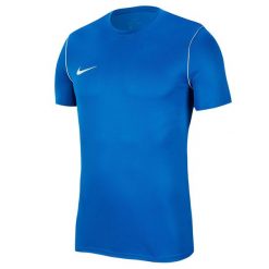 Męska Koszulka Z Krótkim Rękawem Dry Park 20. Niebieskie koszulki sportowe męskie Nike, m, bez wzorów, z materiału, bez kołnierzyka, bez ramiączek, do piłki nożnej, dri-fit (nike). Za 80.70 zł.