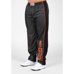 Wallace Mesh Spodnie - Szary/Pomarańczowy. Brązowe spodnie sportowe męskie GORILLA WEAR, l, bez wzorów, z meshu, na fitness i siłownię. Za 212.00 zł.